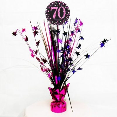 Pink Centrepiece 70th Celebration Spray AM99017