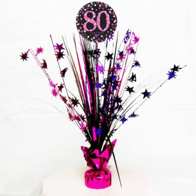 Pink Centrepiece 80th Celebration Spray AM9901749