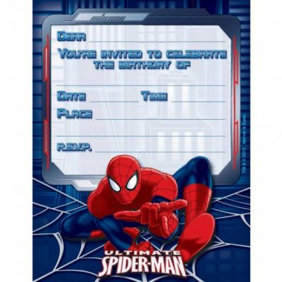 Ultimate Spiderman Invitations AM068882