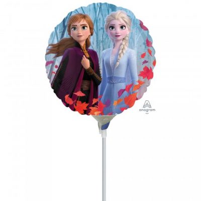 Frozen 2 9 inch (22 cm) Foil Balloon ANA40556 - I - Inflated, On Cup & Stick