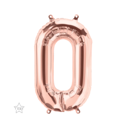 Rose Gold Number Zero 16 inch (40 cm) Foil Balloon Q59101