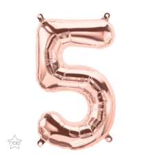 Rose Gold Number Five 16 inch (40 cm) Foil Balloon Q59111