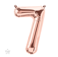 Rose Gold Number Seven 16 inch (40 cm) Foil Balloon Q59115