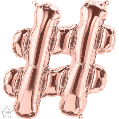 Rose Gold Hashtag 16 inch (40 cm) Foil Balloon Q59227