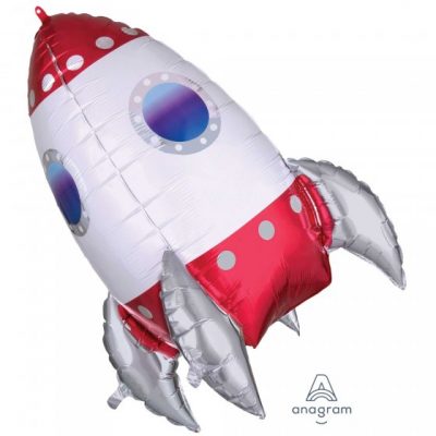 Rocket Ship UltraShape Foil Balloon ANA41194
