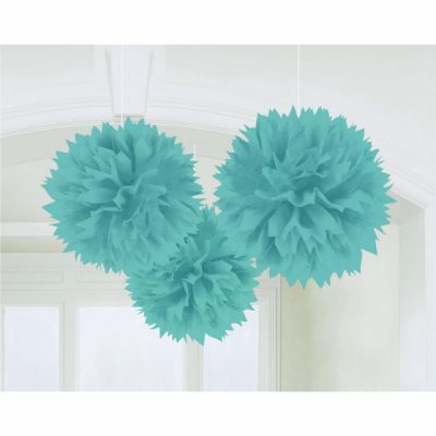 Fluffy Hanging Paper Decorations Robin's-Egg Blue AM18055121