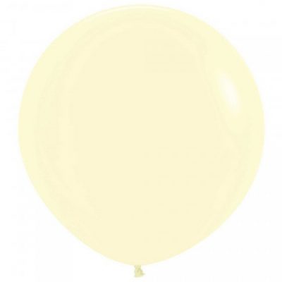 Decrotex (Sempertex) Pastel Matte Yellow 24 inch (60 cm) Latex Balloons - Pack of 3 D222682