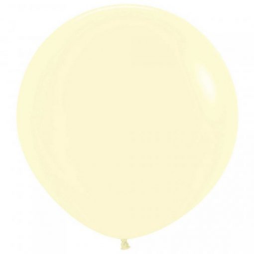 Decrotex (Sempertex) Pastel Matte Yellow 24 inch (60 cm) Latex Balloons - Pack of 3 D222682