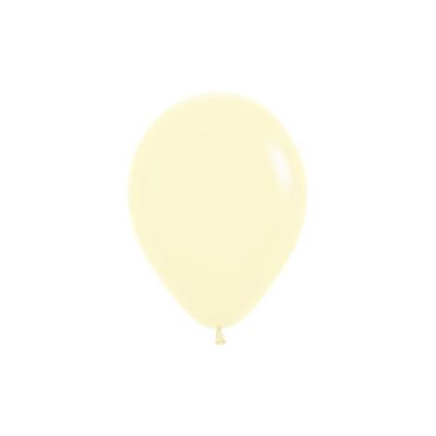 Decrotex (Sempertex) Pastel Matte Yellow 5 inch (12 cm) Latex Balloons D206341