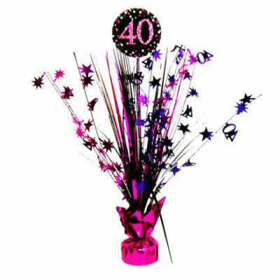 Pink Centrepiece 40th Celebration Spray AM9900599