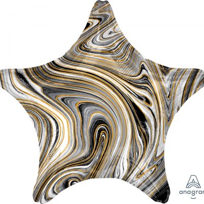 Marblez Black Star 19 inch (48 cm) Foil Balloon ANA42098