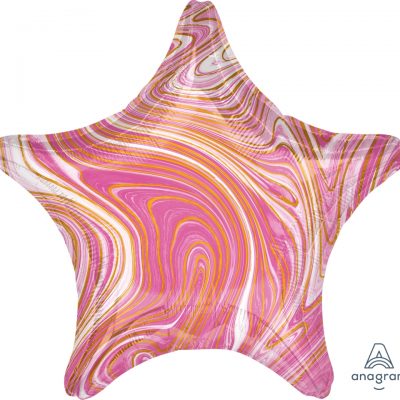Marblez Pink Star 19 inch (48 cm) Foil Balloon ANA42100