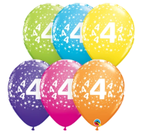 Number 4 Stars-A-Round 11 inch (28 cm) Round Tropical Assorted (Pk.25)  Q15112