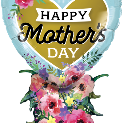 Mother's Day Heart Bouquet 38 inch (97 cm) Foil Balloon Q98515