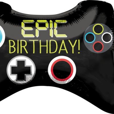 Epic Birthday Party Game Controller SuperShape Foil Balloon ANA37804