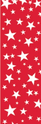 Poly Plain 200 Yards Stars Ruby Red & White Q78786