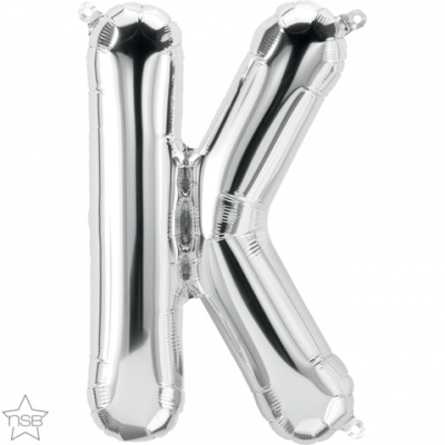 Letter K Silver 16 inch (40cm) Foil Balloon Q59620