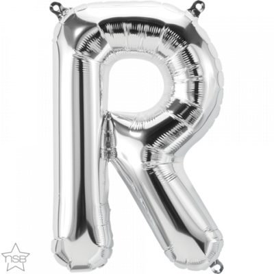Letter R Silver 16 inch (40cm) Foil Balloon Q59686