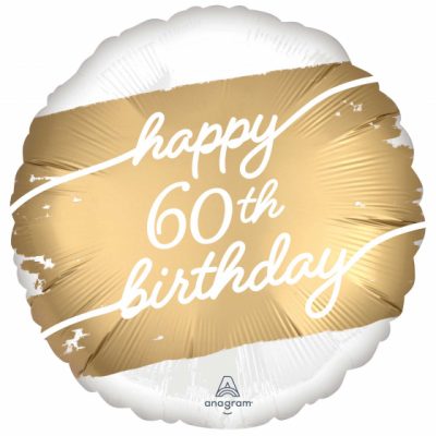 Golden Age Happy 60th Birthday 18 inch (45 cm) Foil Balloon ANA43208