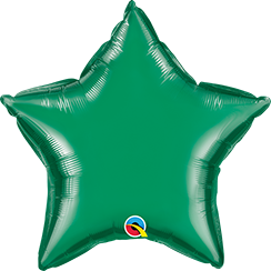 Emerald Green 20 inch (50 cm) Plain Star Shape Balloon Q12625