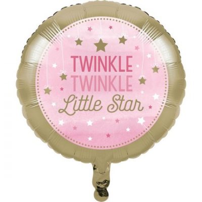 Pink Twinkle Twinkle Little Star Girl 18 inch (45 cm) Foil Balloon ANA322267