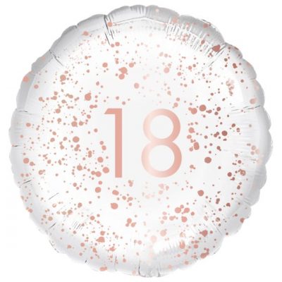 Standard Rose Gold Splatter 18th Birthday 18 inch (45 cm) Foil Balloon ANA9914146