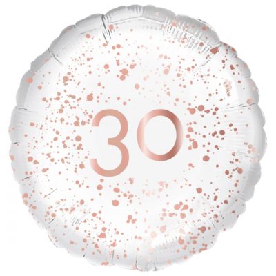 Standard Rose Gold Splatter 30th Birthday 18 inch (45 cm) Foil Balloon ANA9914148