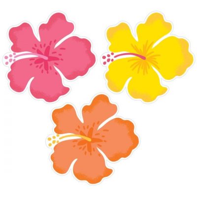 Summer Hibiscus Flower Cutouts AM190910 (Pk.12)