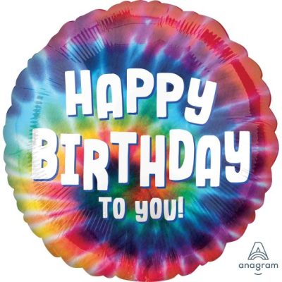 Tie Dye Happy Birthday To You 18 inch (45 cm) Foil Balloon ANA41793