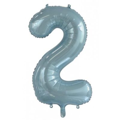 Decrotex (Sempertex) Light Blue 34 inch (86 cm) Foil Shape Number 2 Balloon D213752